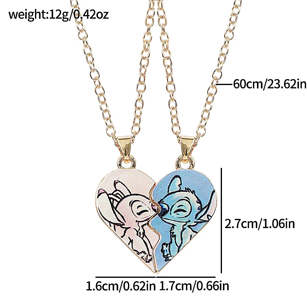 Collar Pareja Stitch y Angel – Amor en Cada Detalle
