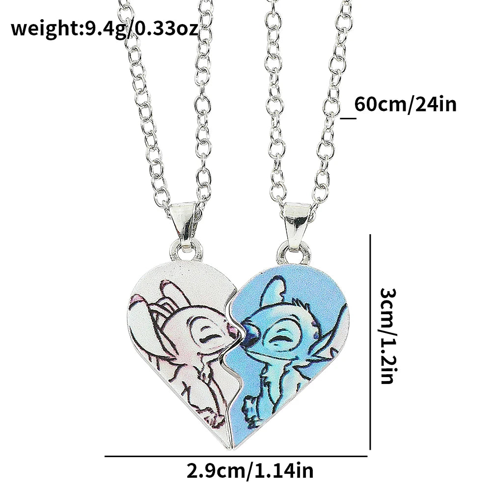 Collar Pareja Stitch y Angel – Amor en Cada Detalle