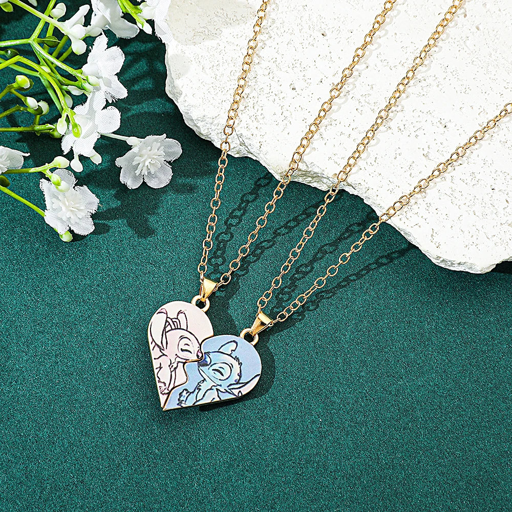 Collar Pareja Stitch y Angel – Amor en Cada Detalle